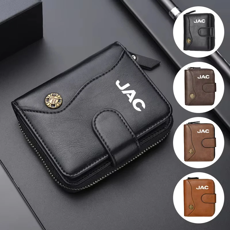 Car Card Wallet Auto ID Document Card Holder Storage Pouch For JAC JS4 JS6 J7 JS8 Pro E30X RF8 J3 J5 S2