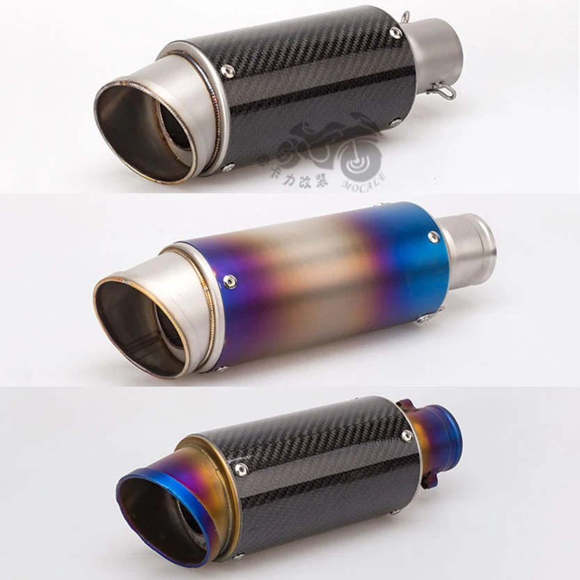 

Universal 35-51mm Motorcycle Racing Carbon Fiber Exhaust pipe muffler Slip On for Z900 MT09 ZX-6R CBR500R escape