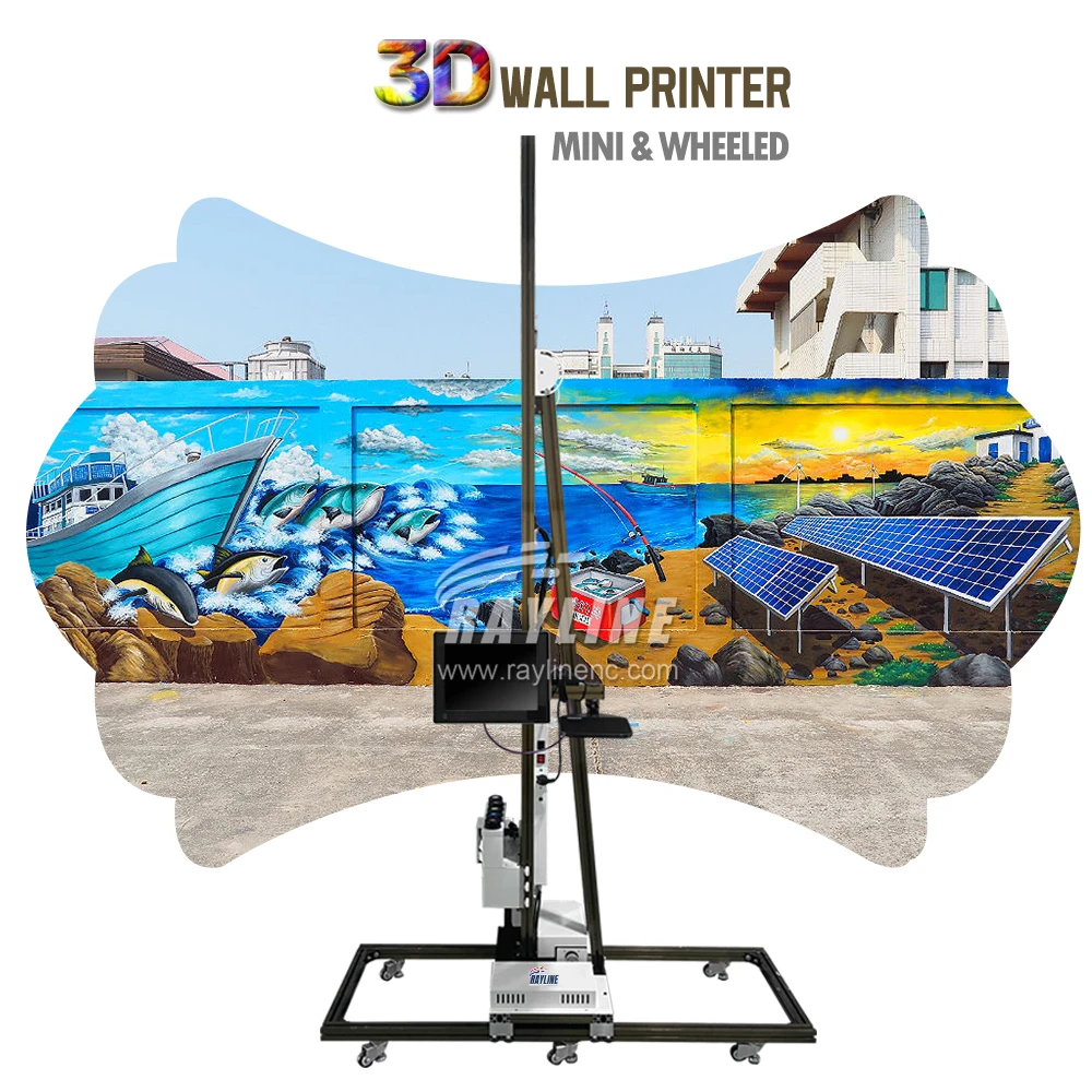 2880 DPI High Accuracy 3D Vertical UV Wall Printer Direct To Indoor and Outdoor Wall Painting Home Business Opportunity