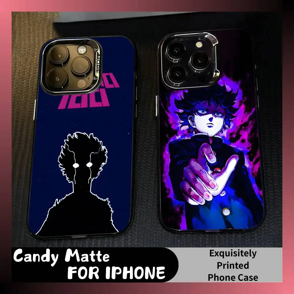 

MOB-100 S-Shigeo K-Kageyama Phone Case For iPhone 16 17 15 14 12 13 Pro Max Black Candy Matte Shockproof Cover