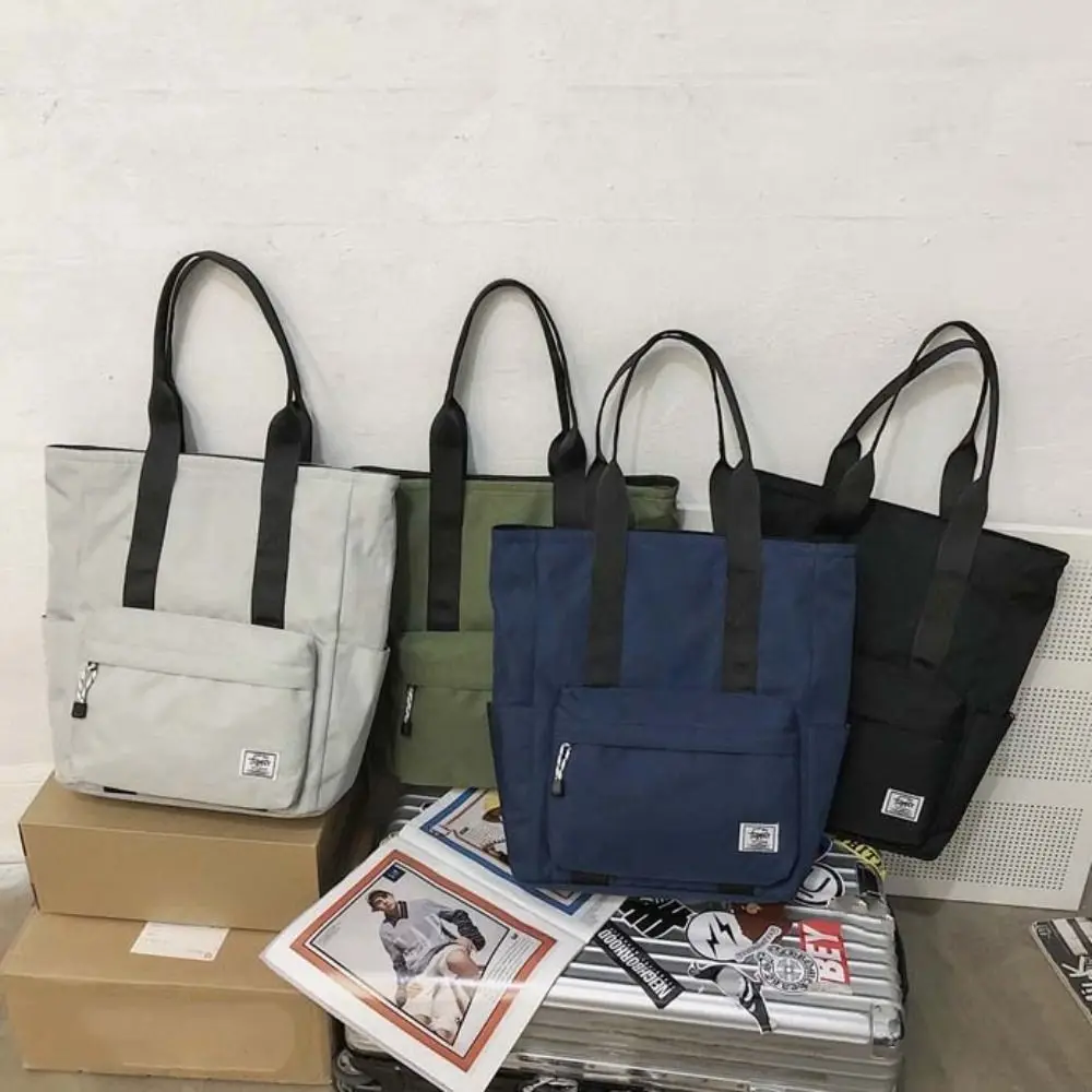 Waterproof Men Shoulder Bag Oxford Cloth Casual Bag Women Tote Bag Big Capacity Simple Women's Handbags Gym Fitness