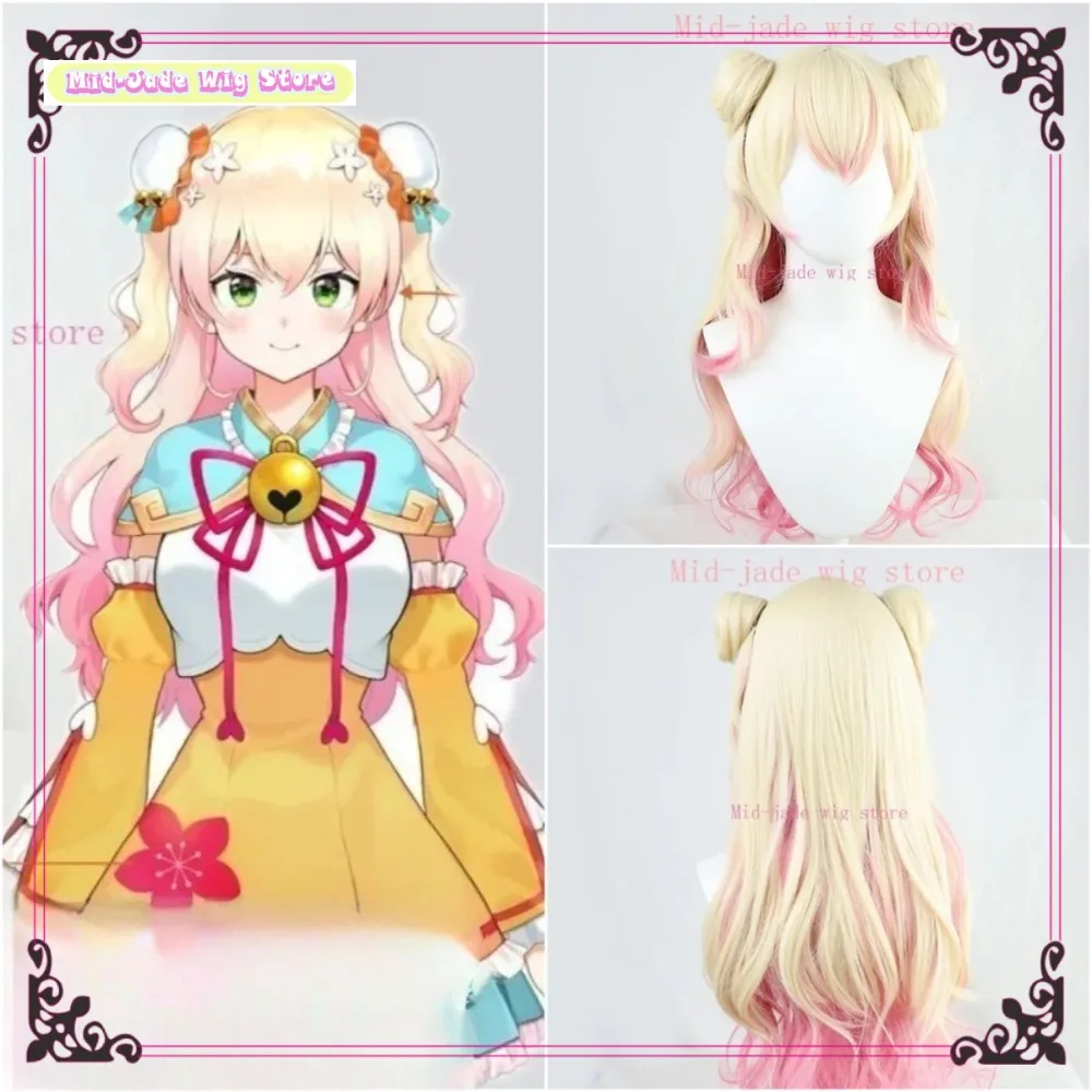 

Momosuzu Nene Cosplay Wig Gradient Long Curly Hair Anime Cosplay Party Costume Props Synthetic Hair Heat-resistant Fiber