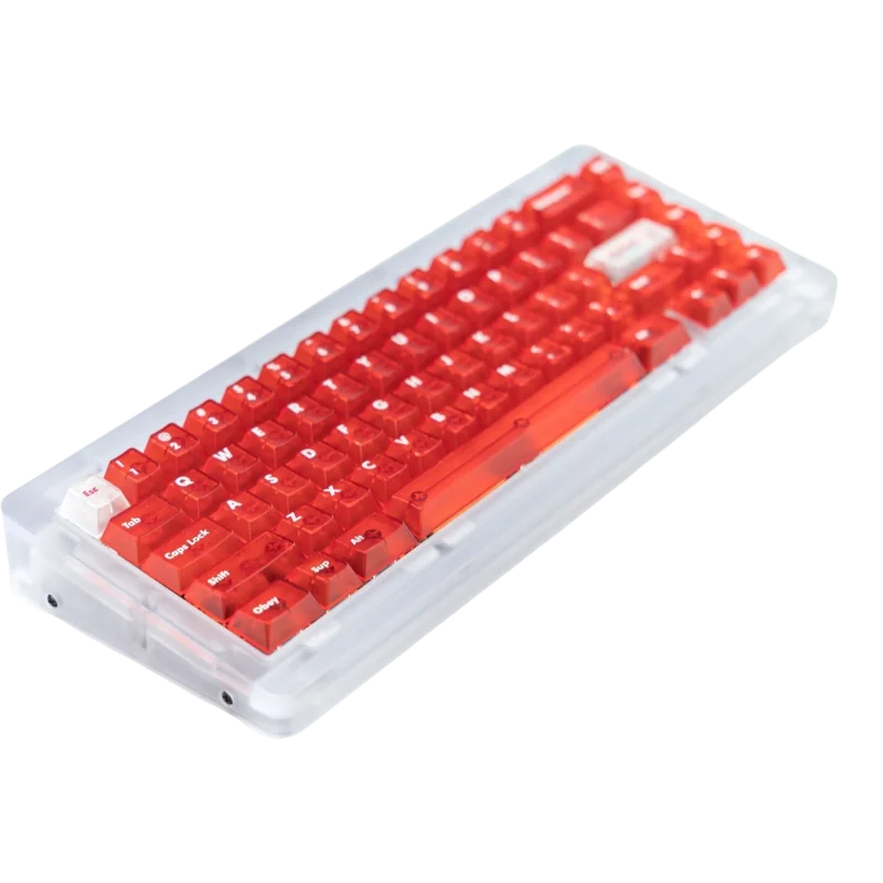 Imagem -02 - Teclados para Teclados Mecânicos Teclados Mifuny Teclados Vermelho Transparente Original Altura Impresso uv Material Abs 154-chave