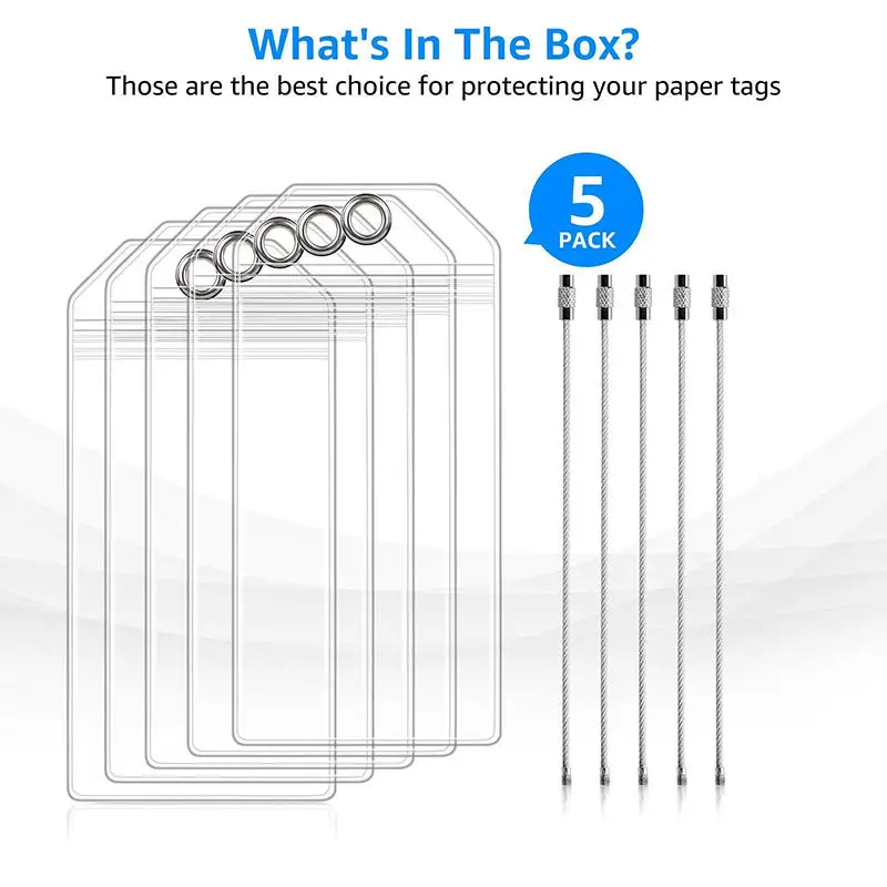 

PVC Ship Ticket Card Sleeve Waterproof Cruise Luggage Tag Holders Durable Suitcase Label Holder Clear Cruise Tags Luggage Tags