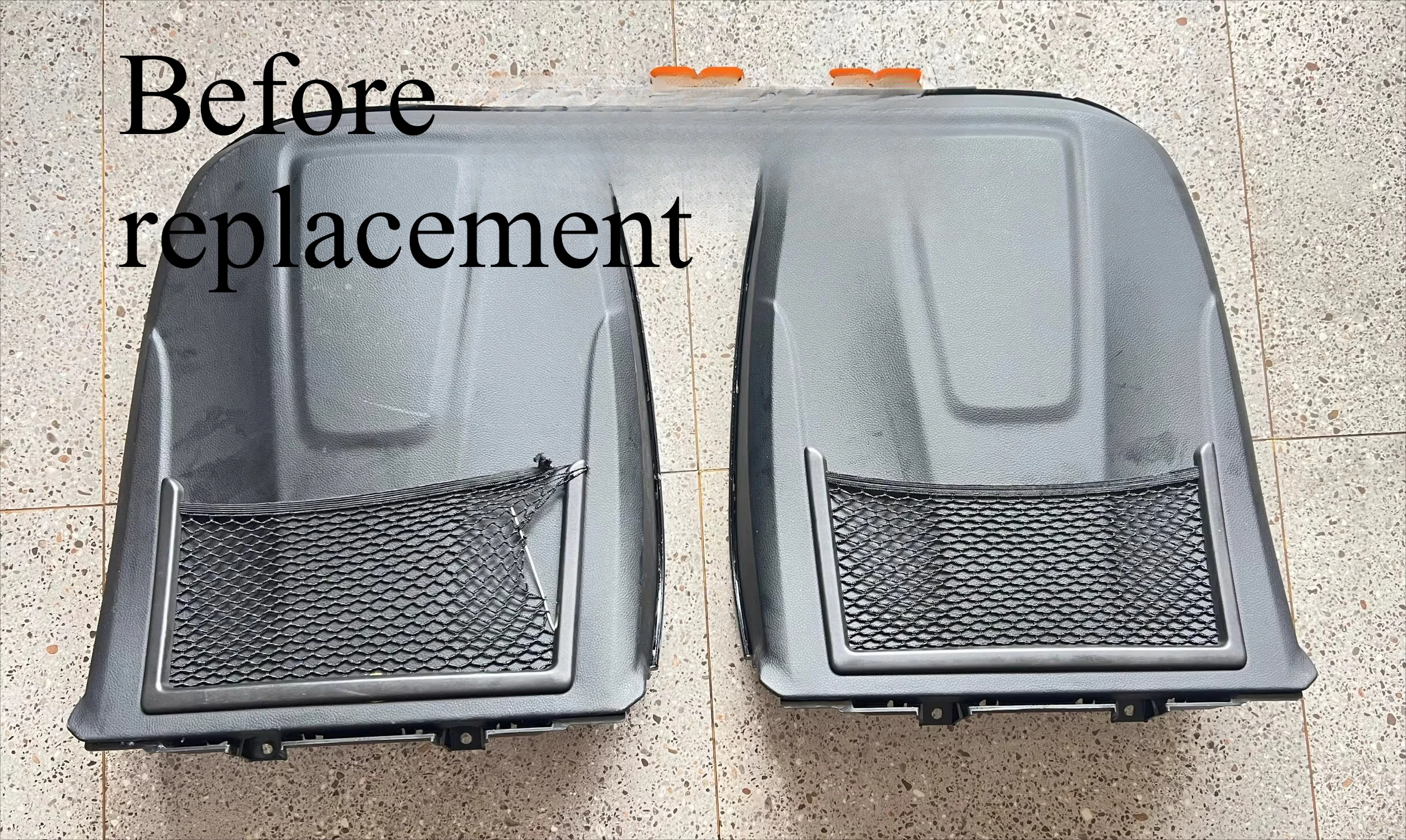 For porsche Cayenne 3.0T Seat back net pocket Upgraded high elasticity version black