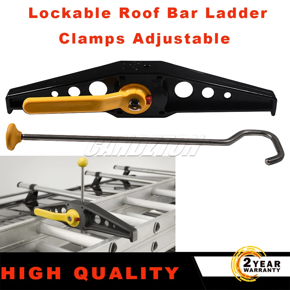 

For Locking Lockable Roof Bar Ladder Rack Clamps 1 Pc New Adjustable Easy Installation car accessories