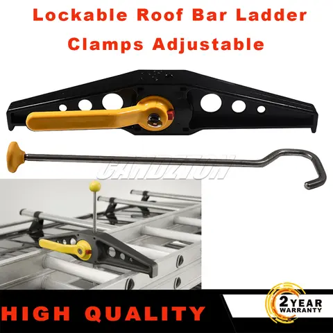For Locking Lockable Roof Bar Ladder Rack Clamps 1 Pc New Adjustable Easy Installation car accessories
