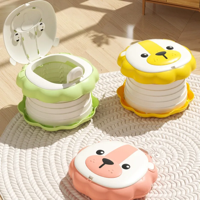 Kids Portable Potty Urinal Outdoor Travel Toilet Folding Sealing Deodorization Potty Training Toilet for Kids Boy Girl Car Potty