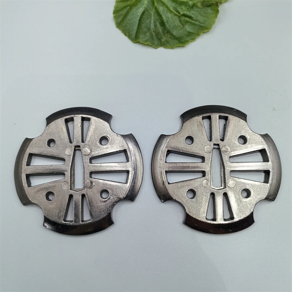2PC Tsuba Alloy Guard Fittings For Japanese Sword Katana Handguard Parts Carved
