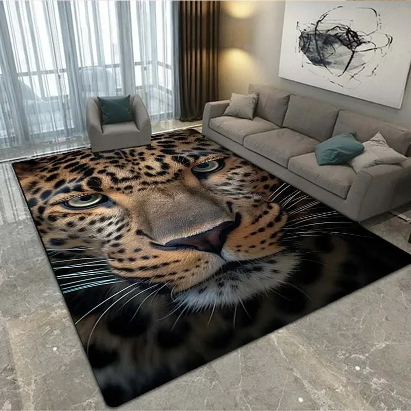 Black Panther Living Room Carpet Large Area Carpet Animal Lion Tiger Bedroom Home Decor Tribal Bedroom Carpet Decoration