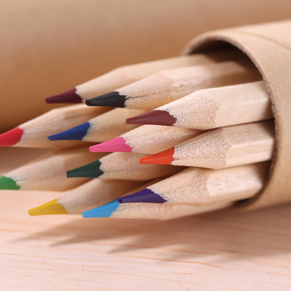 12Colors/Set Color Pencils Back to School Supplies Colorful Pencil for Kids Painting Art Supplies Office School Acsesories Gift