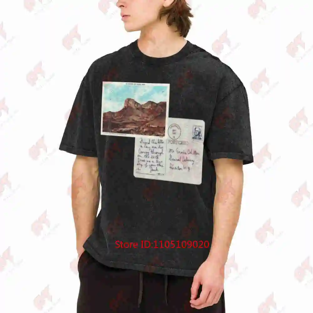 Brokeback Mountain Postcard Vintage Washed Tee Pure Cotton T-Shirt