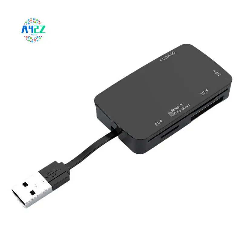 

A42Z-6 In 1 USB 2.0 Card Reader 480Mbps Speed Memory Card Reader/Adapter/Hub 480Mbps Support Smart Card TF MS M2 SD/MMC
