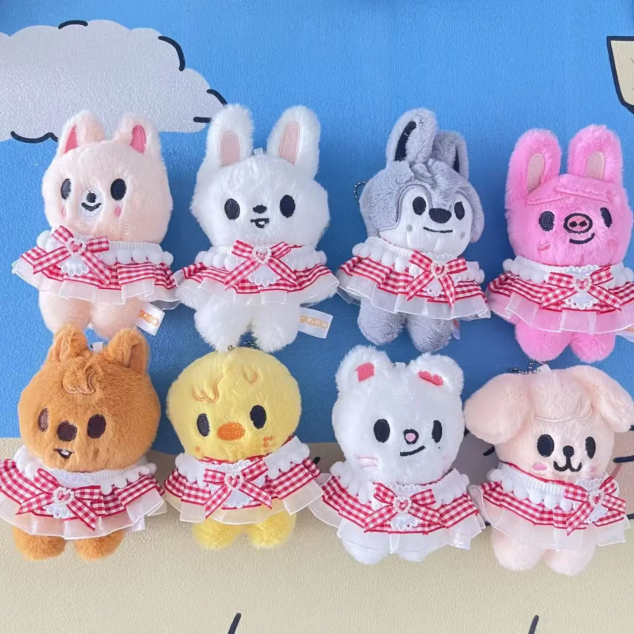 

12 см бродячие дети плюшевые игрушки брелок аниме красная сетка украшение платья SKZOO плюшевая игрушка подарок на Рождество и день рождения