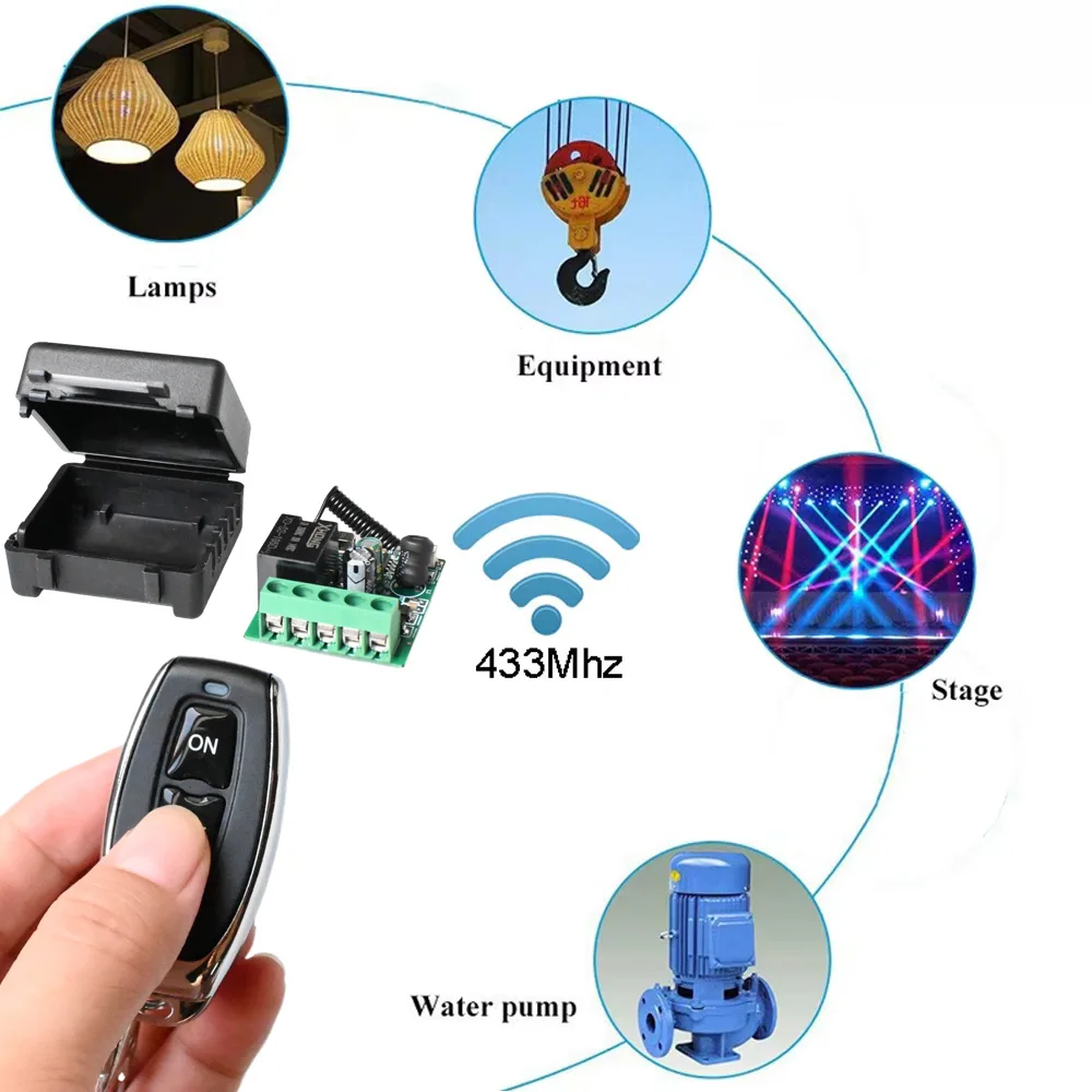 CENFAYA 110V 220V 230V 433HMZ bezprzewodowy inteligentny włącznik światła przekaźnik tryb zatrzaskowy włącznik/wyłącz pilot RF nadajnik fr lampa