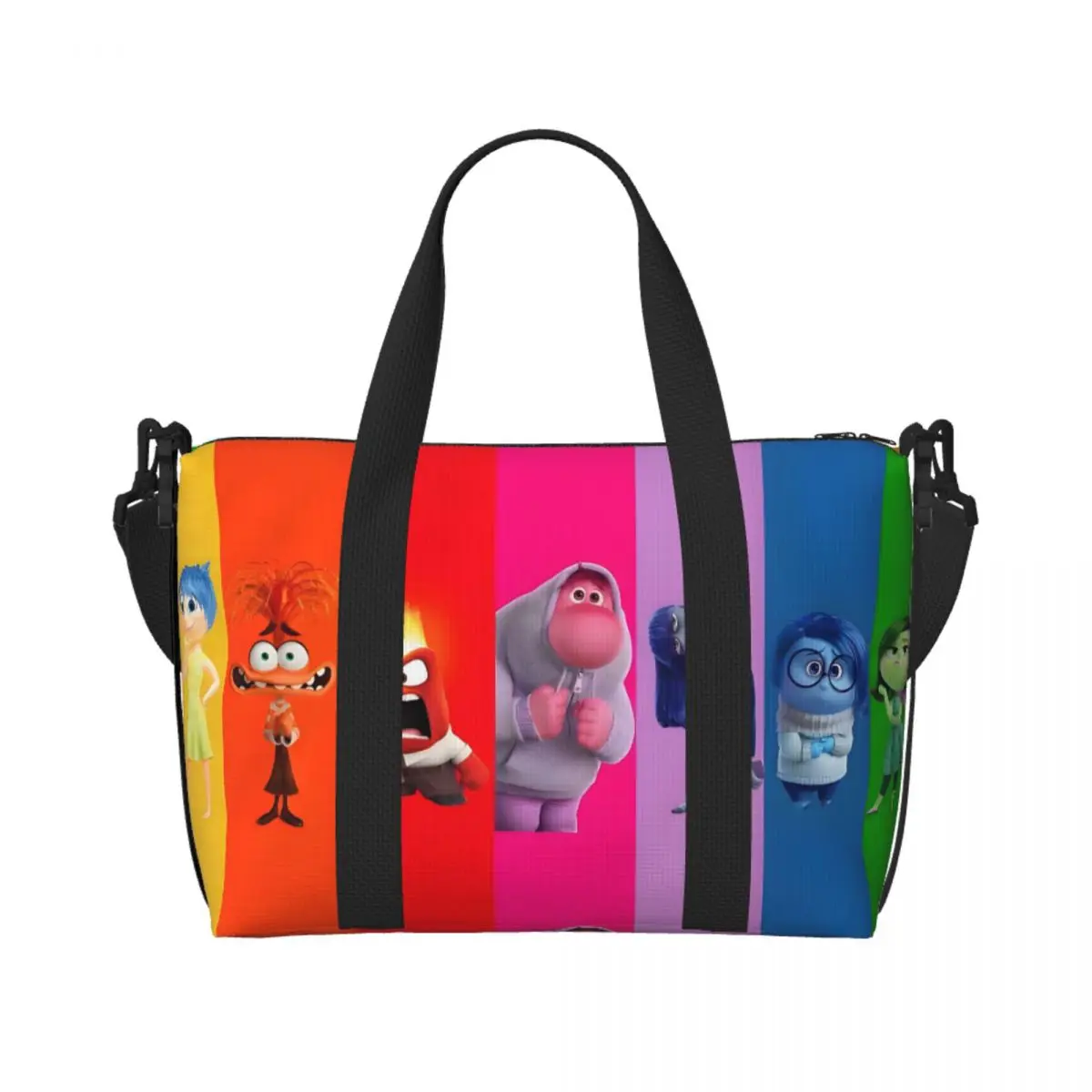 

Custom Cartoon Inside Out Anime Tote Bag Women Large Capacity Film Kawaii Gym Beach Travel Bags