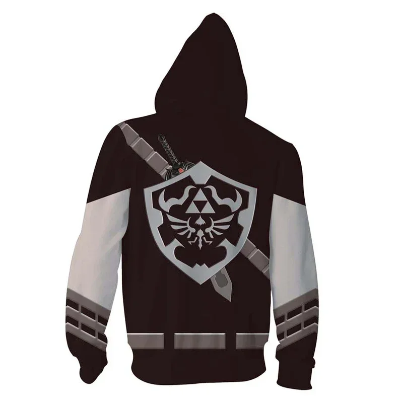 Sudadera con capucha Dark Link para hombre, disfraz de Anime, juego The Legend, Cosplay de Zerda Wherein, traje de fantasía, Sudadera con capucha Pullov MN4