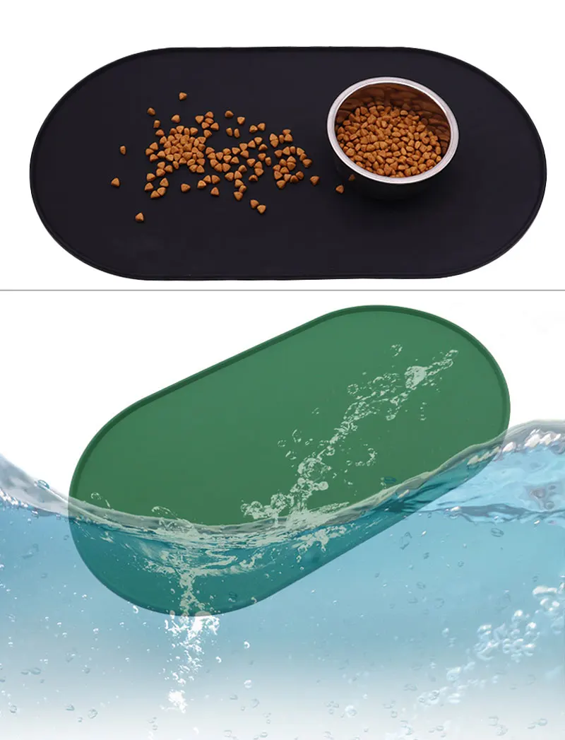 Silikon-Tiernapfunterlage, Wasserdichte Tischmatte zur Vermeidung von Verschüttungen, Leicht zu Reinigen, Rutschfeste Futtermatte für Hunde – Detail 9