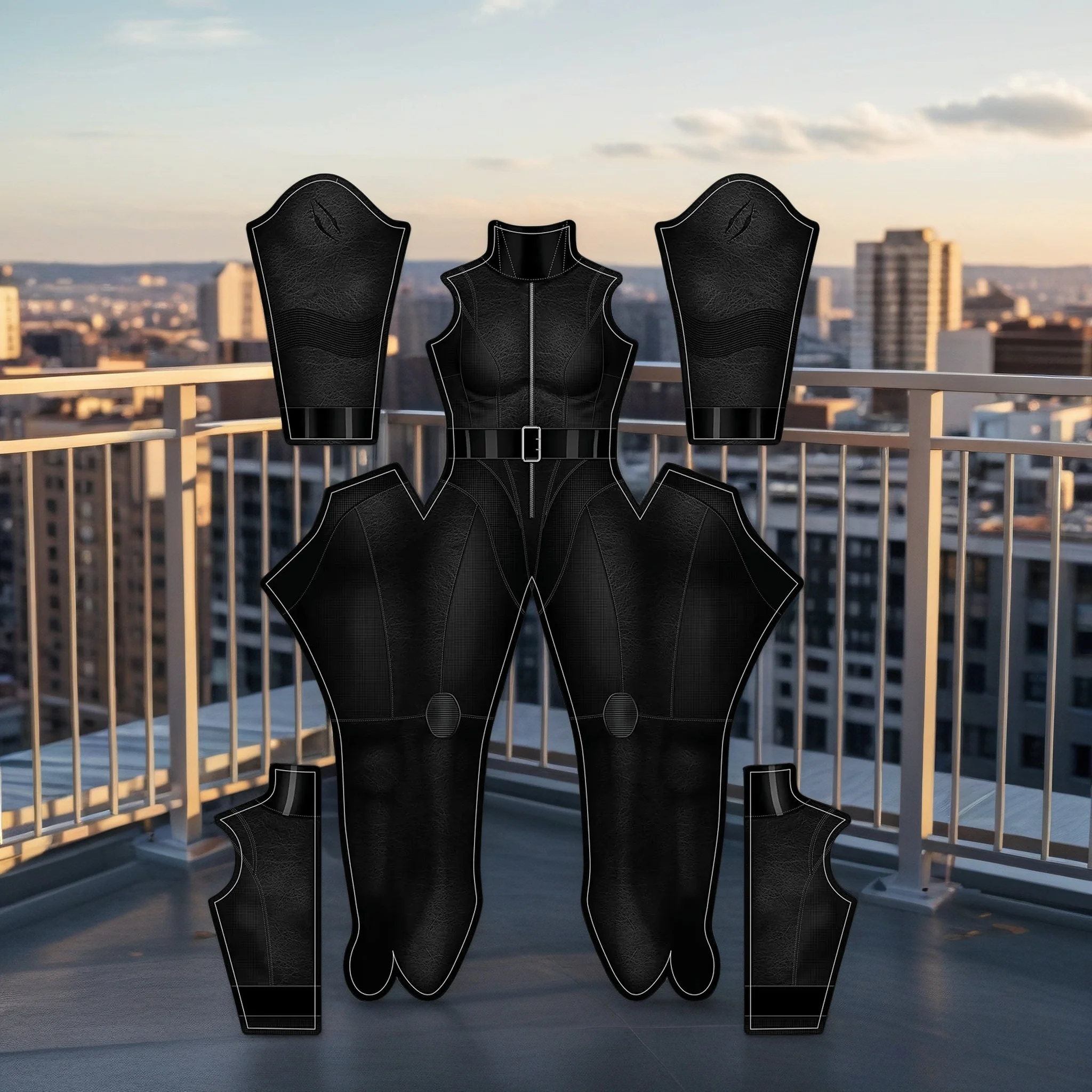 

Adult Women Catwoman Cosplay Costume Superhero Zentai Bodysuit Halloween Carnival Party Jumpsuit