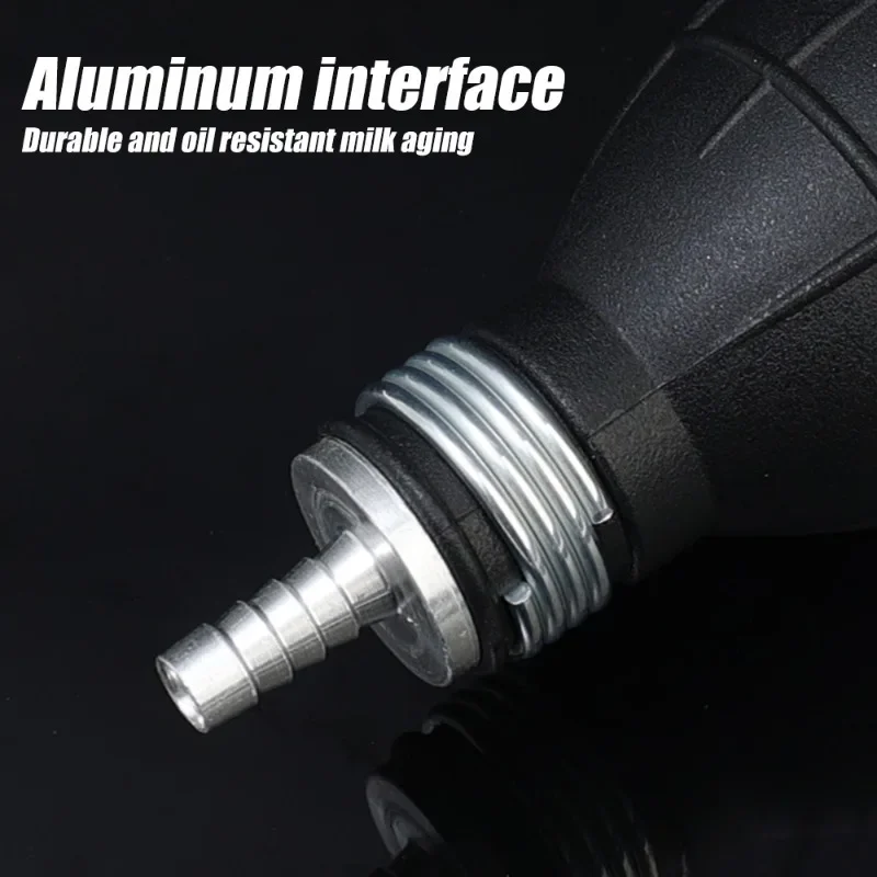 6/8/10/12mm Car Hand Fuel Pump Auto Rubber Oiler Aluminum Interface Diesel Oil Transfer Pump Petrol Diesel Liquid Manual Pump