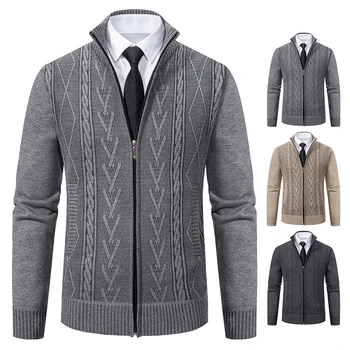 2023 autumn and winter new cashmere padded warm casual men's knitted sweater coat 5 2023 autumn and winter new cashmere padded warm casual men's knitted sweater coat 5