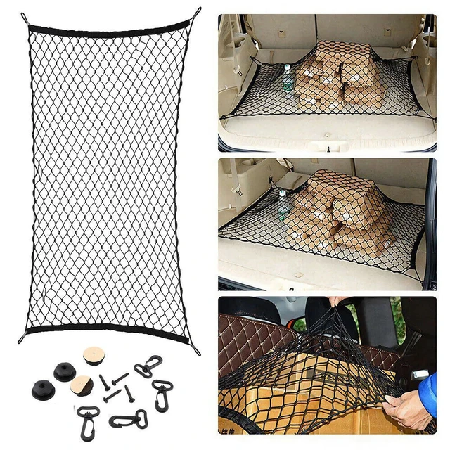 Universal Large Car Cargo Net Nylon Elastic Mesh Luggage Cargo Storage Pickup Tidy Net for Van SUV Truck Mesh Network Pocket Universal Large Car Cargo Net Nylon Elastic Mesh Luggage Cargo Storage Pickup Tidy Net for Van SUV Truck Mesh Network Pocket