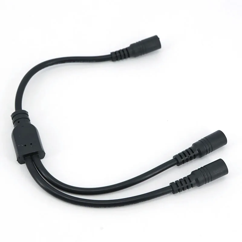 30CM Splitter cable 1 female to 2 female 2 Way 5.5*2.1mm Connector DC Power Supply Extension line