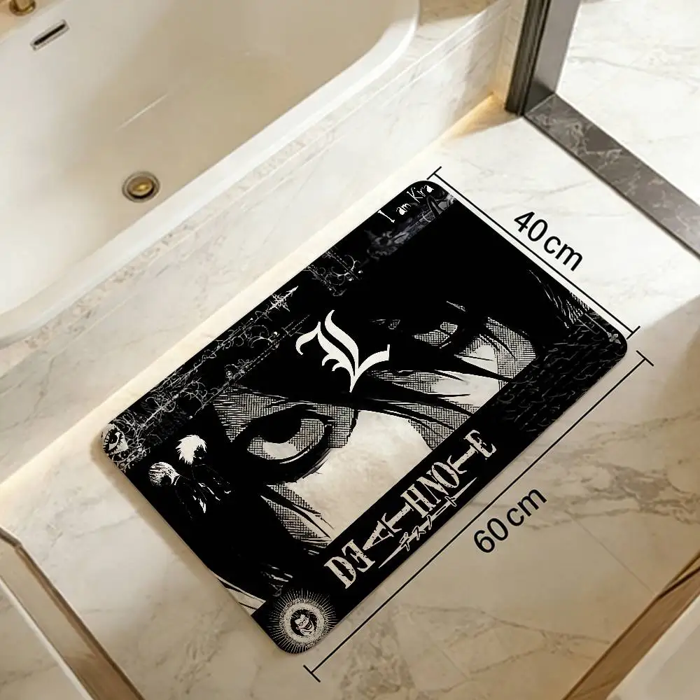 Death Note Anime Entrance Door Mat Nordic Style Bedroom Living Room Doormat Home Balcony Anti-Slip Modern Home Decor
