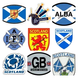 Scottish Flag Sticker Made with Durable Waterproof Materials Creativity SCOTLAND Red Lion Shield Scottish Decal Car Accessories