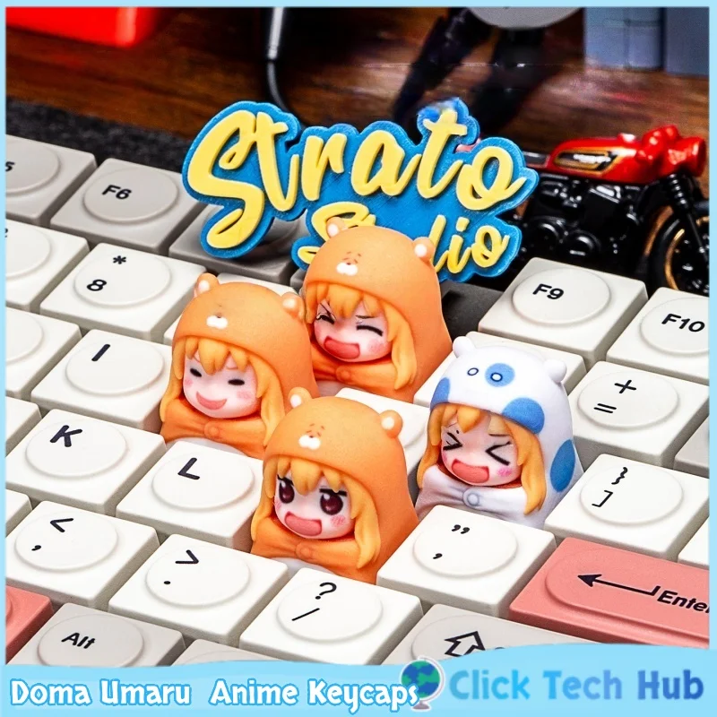 Himouto! Umaru-Chan Keycaps Doma Umaru Anime Theme Keycaps Custom Resin Keycap For Mechanical Keyboard Keycaps Cross Switch