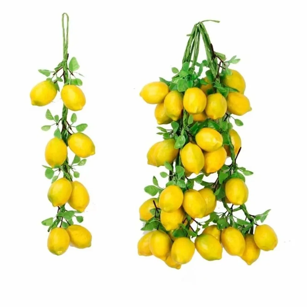 1PC Artificial Simulation Fruit Lemon String Foam Fake Fruits Hanging Decoration Lemon Wedding Photography Props DIY Decoration