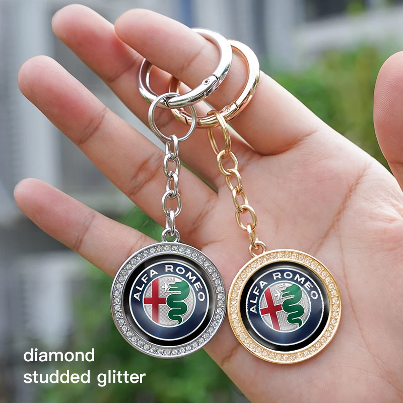 Fashion keychain car accessories keyring accessories For Alfa Romeo 4C 159 Spider Giulia Giulietta 156 Tonale Mito 147 8C GT