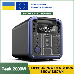 Polonia Consegna senza impuestos in Ucraina LiFePO4 Peak di accumulo di energia portatile 2000W Lation Outdoor Camping Emergency Connect Househ