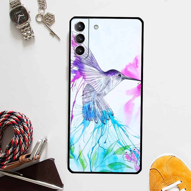 Hummingbird Case For Samsung Galaxy S24 S23 S22 Ultra Note 20 10 S8 S9 S10 Plus S20 FE S21 FE Cover