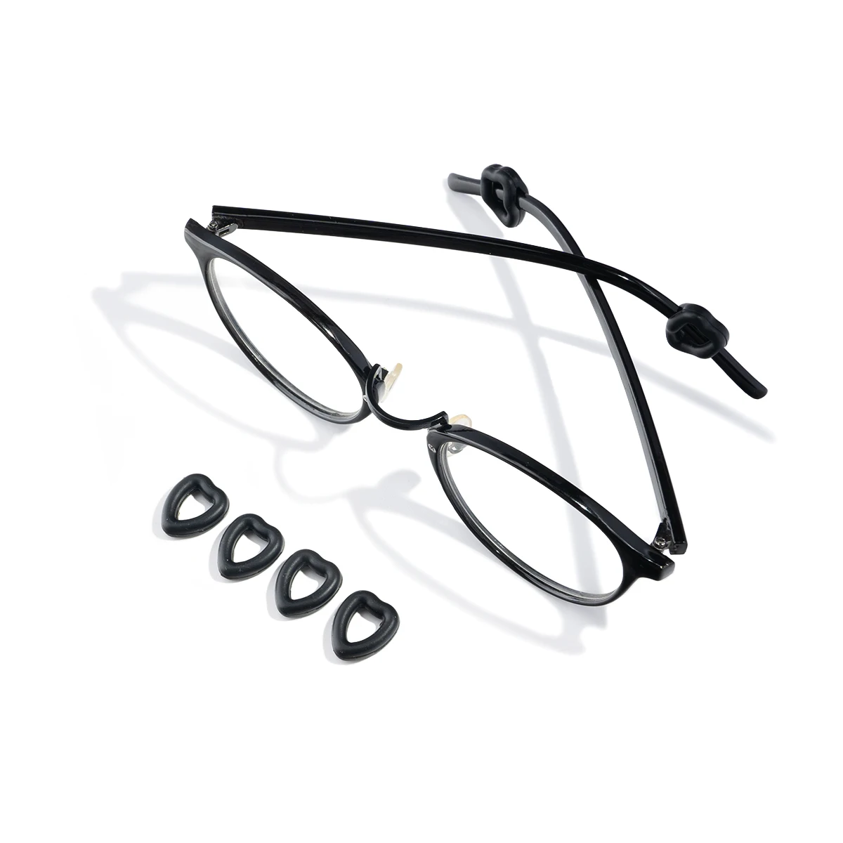 Silicone Anti-slip Ear Hooks Holder for Glasses Black/Transparent Elastic Eyeglasses Retainer Holders Eyewear Accessories