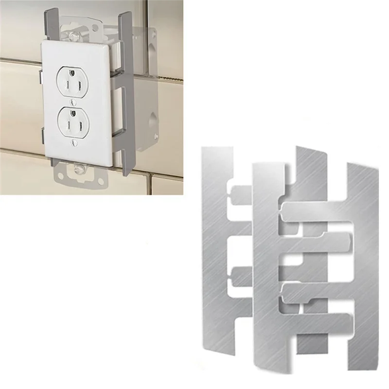 WCS-10PCS Switch Box Straps Electrical Box F Clips Support Strap On Electrical Outlet Repair For Loose Outlet Fix
