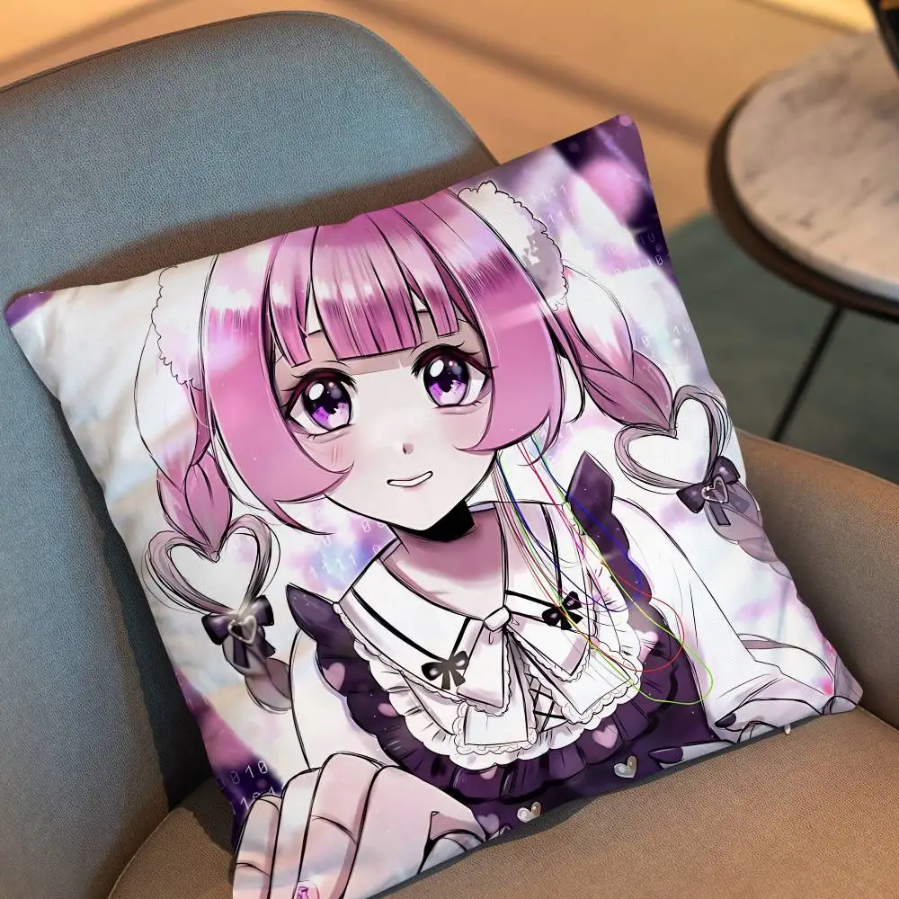 Yuuna Mentally fragile Love Angel Syndrome Cushion Cover Suitable For Sofa Car Bedroom Office Cushions Decorative Pillow Case