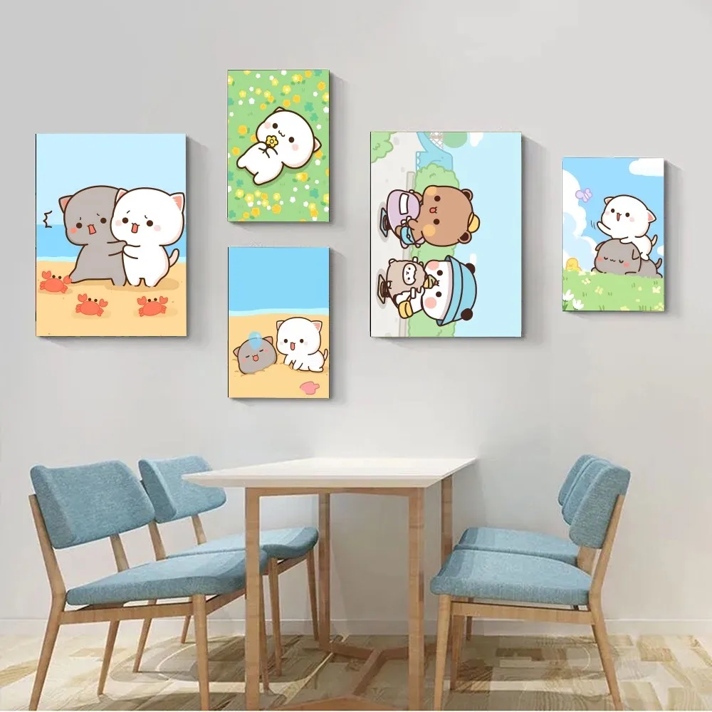 BuBu DuDu Cartoon Poster Posters Kraft Paper Vintage Poster Wall Art Painting Study Aesthetic Art Small Size Wall Stickers