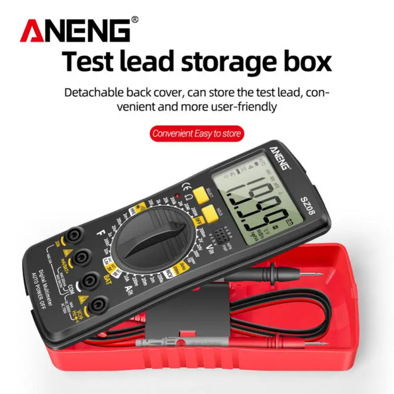 ANENG SZ08 Digital Multimeter Voltage Resistance Meter AC/DC Ammeter 600V Voltmeter Multimetr Electrician LCD Backlight Ohm Test