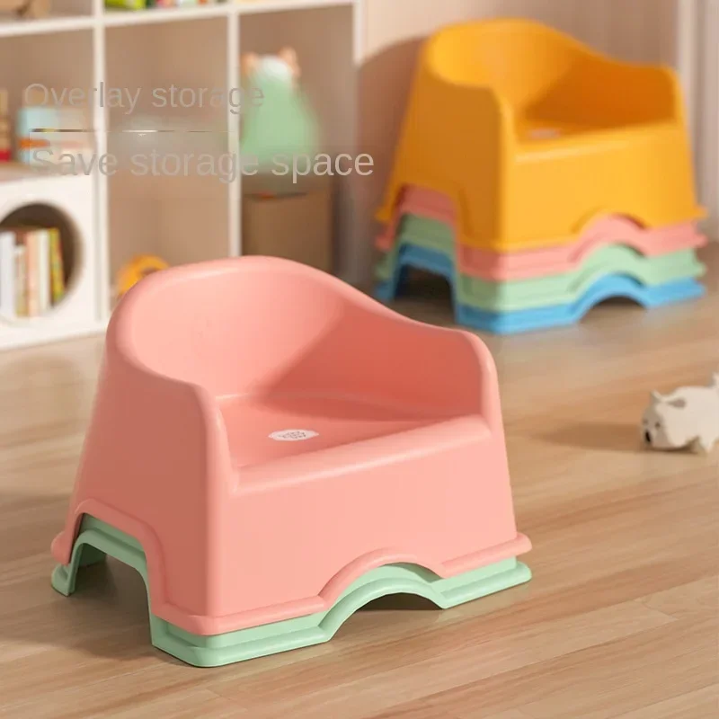 Children\'s Plastic Stool Baby Sofa Thickened Home Backrest Small Chair Bath Stool Kindergarten Stool