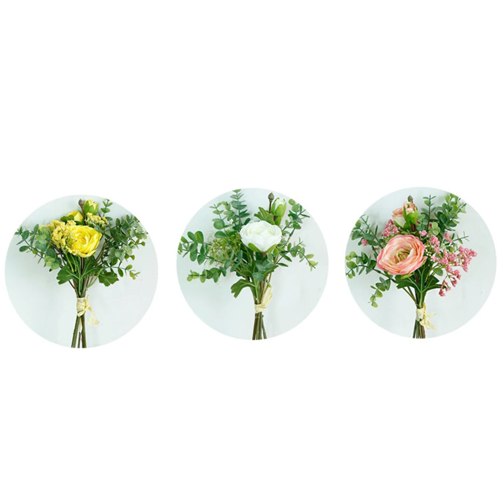 

Artificial Wedding Realistic Bride Flower Decor Bride Wedding Bouquet，Bridal Flower for Bridal Bedroom Living RoomFlower Holder
