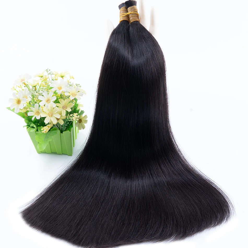 샤인헤어 100% 인모 헤어 번들, 미가공 천연 블랙 본 스트레이트 인모 헤어 익스텐션, 벌크 헤어