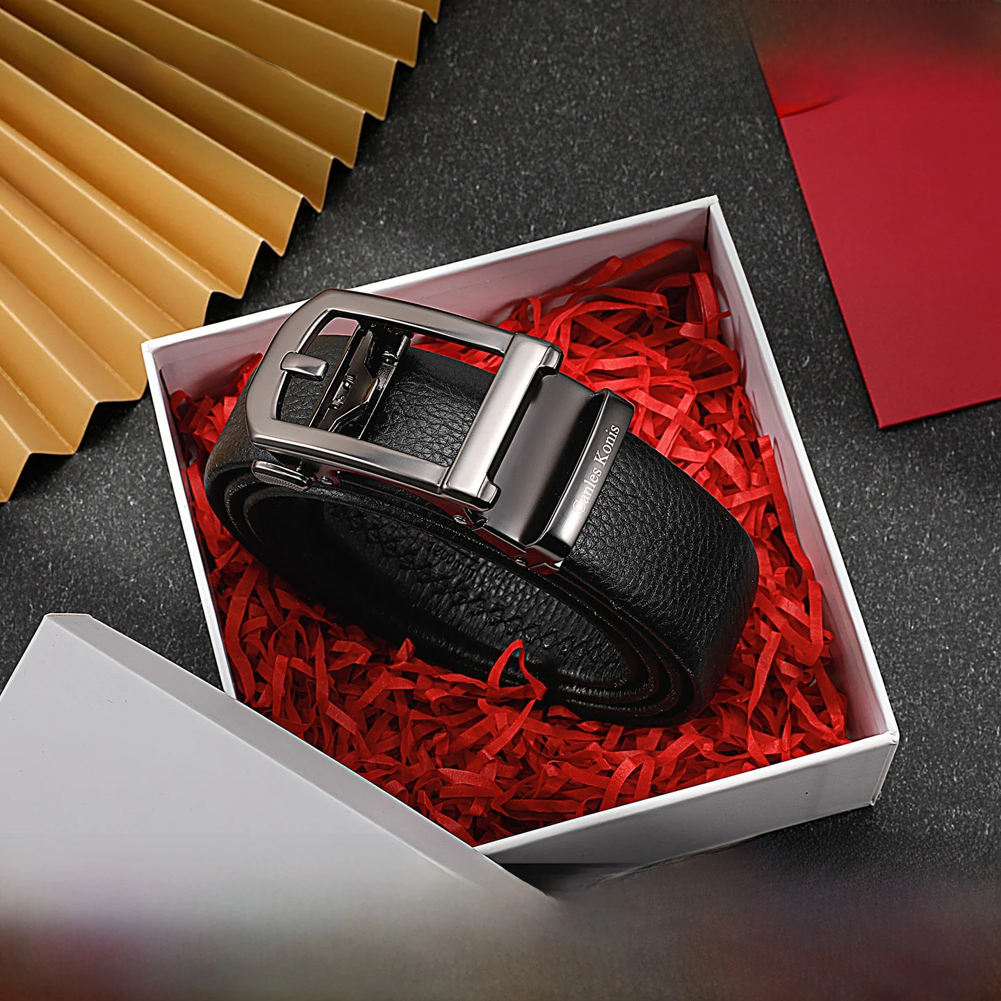 ceinture-en-cuir-veritable-canles-konis-pour-homme-nouvelle-collection-2026-boucle-automatique-polyvalente-noire-surface-lisse-double-ardillon