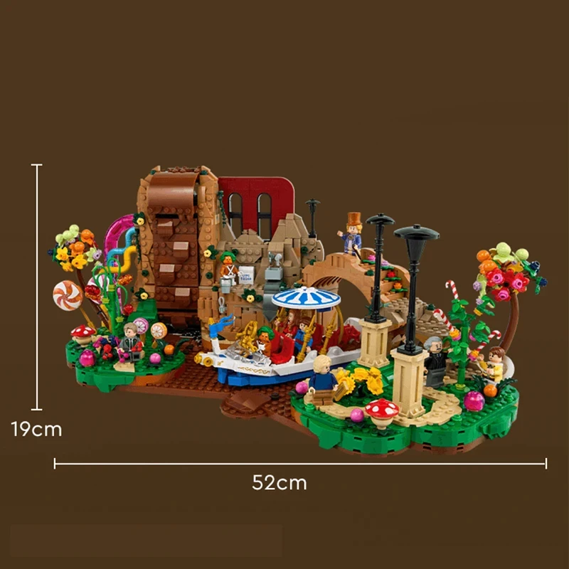

MOC Chocolate Factory Building Set, Creative Candy House Architecture Model, Display Decor for Adults & Kids
