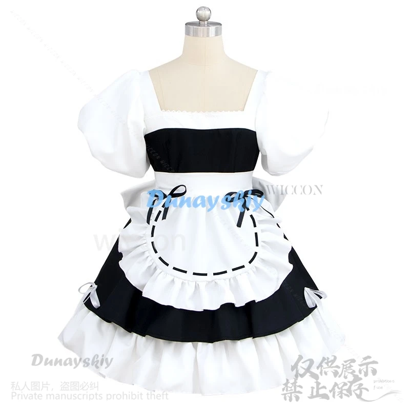 Anime Alien Stage Cosplay Sua Kostuum Witte Meid Jurk Lolita Hoofddeksels Pruiken Voor Halloween Kerst Vrouwen Rollenspel Aangepast