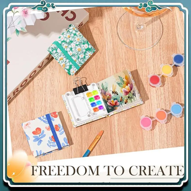 سهلة الاستخدام 3 قطعة كراسة الرسم بالألوان المائية 20 ورقة أوراق الرسم المزخرفة كتاب الألوان المائية للفنان الرسام الفن المبتدئين لوازم #1