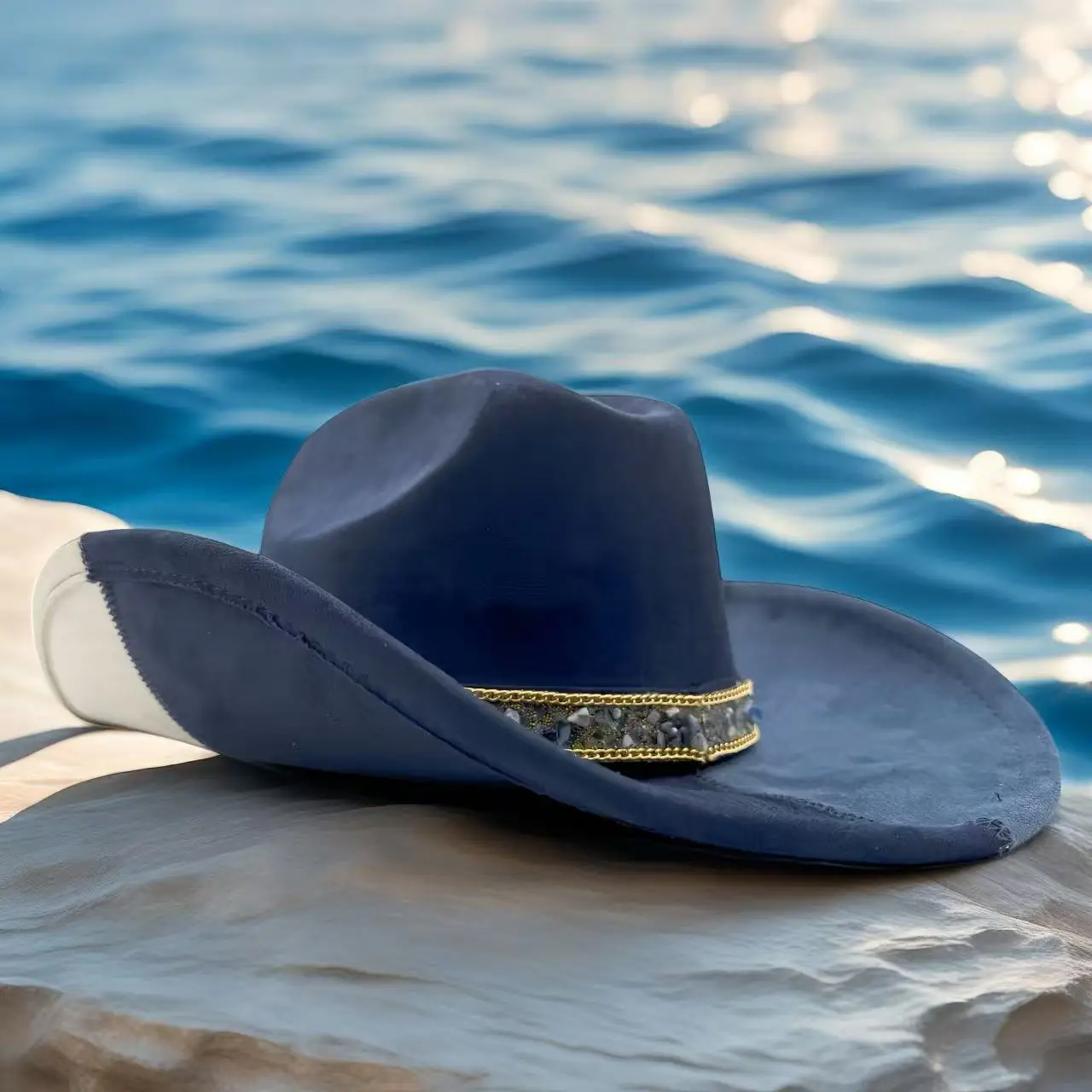 HongLuan Glitter Costume Cappello Adulto e Cappelli da Cowboy Strass per Donna, Cowboy Cosplay Accessori Femminili e Berretto da Cowgirl