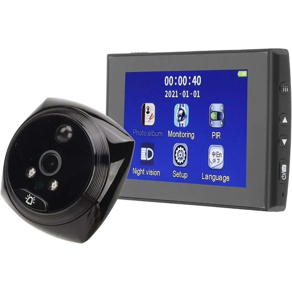

Home Video Doorbell, 4.5in HD Intelligent Electronic Camera Door Viewer Wireless Peephole Camera with Motion Detection Smart Doo