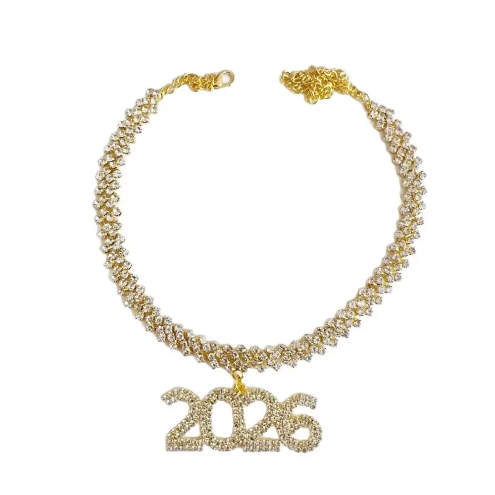 كريستال 2026 قلادة قلادة هندسية الحب القلب حجر الراين الترقوة سلسلة مربع مبالغ فيه 2026 مجوهرات السنة الجديدة #3