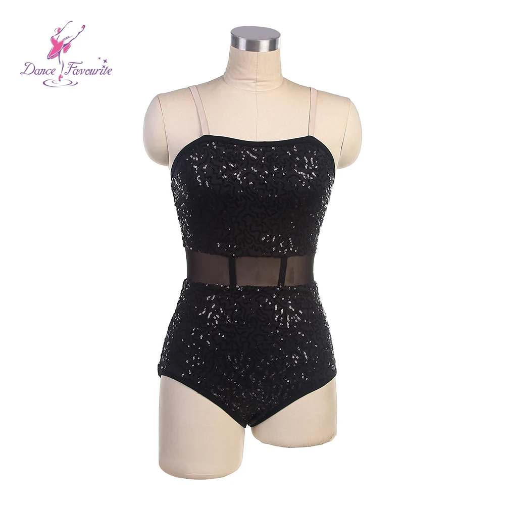 Dance Favourite Dance Costumes 17070 Black  Sequin Spandex Bodice Ballet Leotard Jazz & Tap Dance Costumes